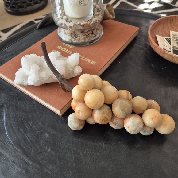 Mid Century Modern Alabaster Grapes Decor - Picture 4 of 5